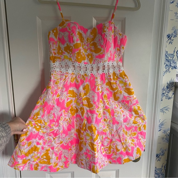 Lilly Pulitzer Lenore Lace Cut Out Dress - Picture 1 of 8